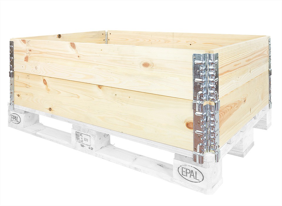 BigDean Beetumrandung Palettenrahmen Aufsetzrahmen Stapelrahmen Europalette Ca 120x80x20 Cm Packung Palettenrahmen Naturbelassen Gehobelt Lasier Lackierbar Stapelbar S03190pk