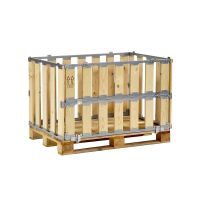Palettenbox, MP BOX, gebraucht, mit Klapprahmen an der Längsseite, 1200x800x700mm