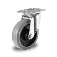 Lenkrolle mit Kugellager für Rollbehälter, PA-Kunststoff, 125mm Durchmesser