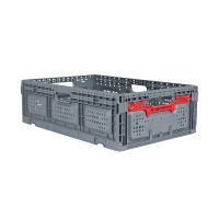 Kunststoffbox, perforiert, faltbar, 39 l, 600x400x185mm
