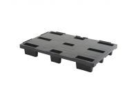 Kunststoffpalette, geschlossenes Deck, 9 Füße, nestbar, 1200x800x155mm