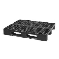 Kunststoffpalette, offenes Deck, 3 Kufen, Hochregallager, 1200x800x150mm