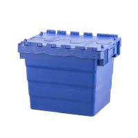 Kunststoffbehälter, 27 l, stapelbar, nestbar, Klappdeckel, 400x300x320mm