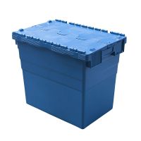 Kunststoffbehälter, nestbar, stapelbar, Klappdeckel, 95 l 600x400x516mm