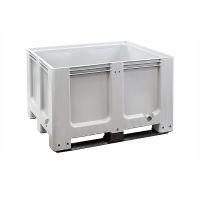 Palettenbox, 610 l, 3 Kufen, geschlossen, HDPE-Kunststoff, 1200x1000x760mm