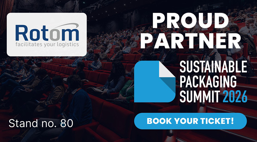 Rotom stellt auf dem Sustainable Packaging Summit 2026 in Utrecht, Niederlande, aus
