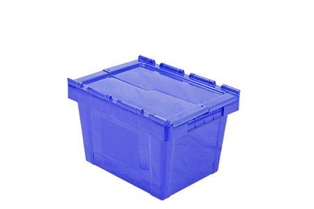 Kunststoffbehälter mit zweiteiligem Klappdeckel